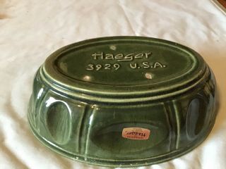 Vintage ROYAL HAEGER Green Oval Ceramic Planter 3929 USA, 3