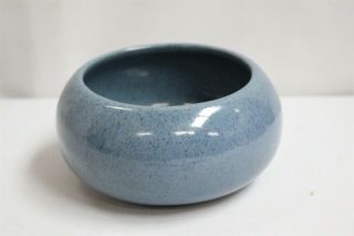 Arts Crafts Peters Reed Blue Speckled Art Pottery Bowl Planter
