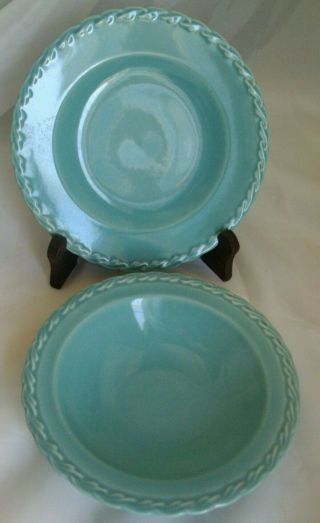 Vernon Kilns Vernonware Native California Melinda Small Bowl & Plate Green