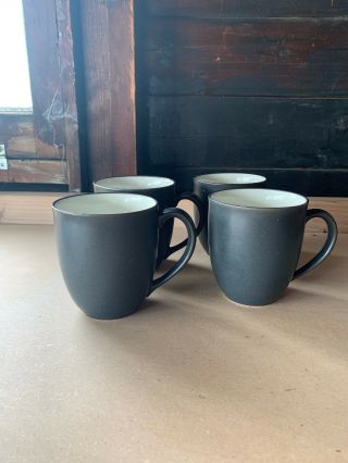 Noritake Colorwave 8034 Graphite Mug,  Set Of 4 Stoneware Coffee Cups,  Replace