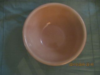 Vintage Medium Pink Pottery Mixing Bowl,  Bee Hive Looking Pattern,  Marked Usa