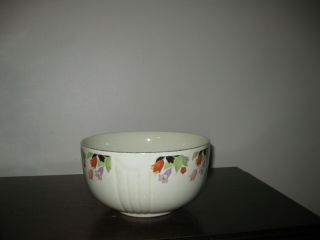Vintage Hall Serving Bowl Tulip Pattern Marked Made In Usa
