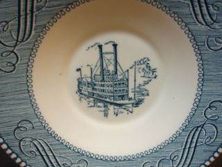 VINTAGE ROYAL CHINA CURRIER AND IVES SAUCERS 6 