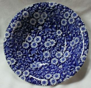 Vintage Fruit Bowl Crownford Blue Calico Staffordshire China Chintz