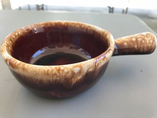 (2) Mccoy Brown Drip Glaze Soup Bowl Crock Handle 7050 Pottery French Onion T79