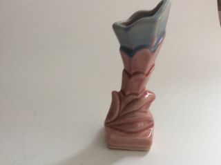 Vintage Shawnee Pottery Bud Vase Pink & Blue