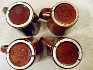 Vintage McCoy Brown Drip Coffee Mugs 