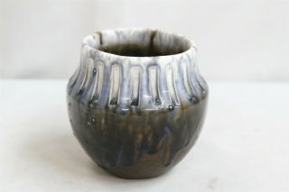 Art Crafts Revival Coushatt Pottery Alabama Drip Multi Drip Butress Pottery Vase