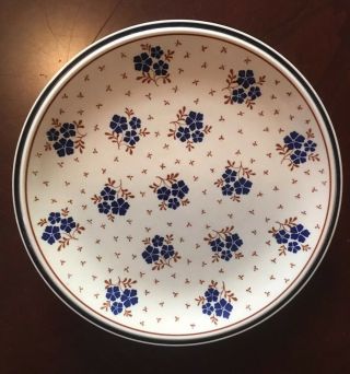 Vintage Newcor Rare Country Fields Stone Ware Dinner Plate 10 3/4 " Blue Flora