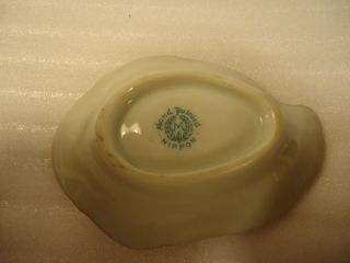 Antique Nippon Hand Painted Candy Nut Oyster Dish Bowl with Gold Trim 5