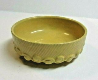 Vintage McCoy Pottery 1950 ' S Yellow Glazed Bowl / Planter 2