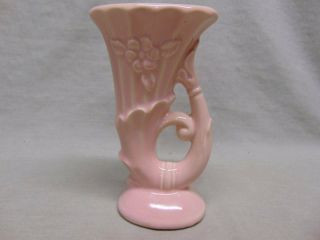 Vintage Shawnee Pottery Pink Horn Vase - Planter 2
