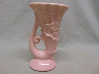 Vintage Shawnee Pottery Pink Horn Vase - Planter 4