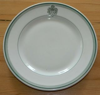Vintage Restaurant China Salad Plate 7 3/4 " Hotel? Restaurant? Heraldic Shield