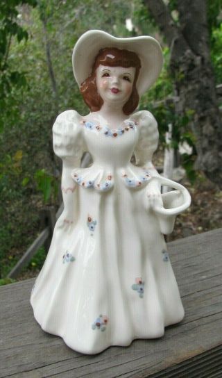 Vintage Florence Ceramics Of Pasadena California Girl Figurine Or Vase