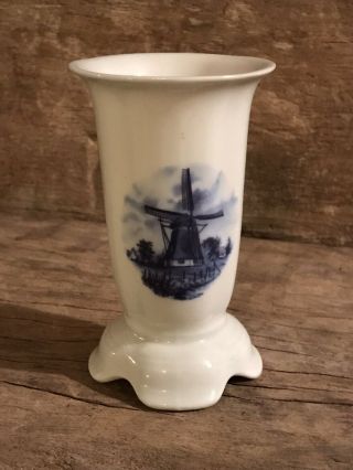 Ter Steege Bv Delft Blue And White 4.  5 Inch Vase.