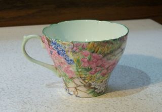 Shelley Rock Garden,  Tea Cup,  Chintz Shelley Fine Bone China Pattern 13454 Green