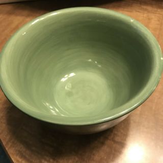 Corsica Tabletops Unlimited Sage Green Soup Cereal Bowl Hand Painted Handpainted