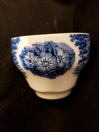 Staffordshire China LIBERTY BLUE Cup/Saucer Old North Church Paul Revere 3