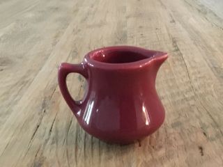 Vintage Hall Individual Creamer Syrup Restaurant Ware Berry Maroon 2.  5” Pitcher