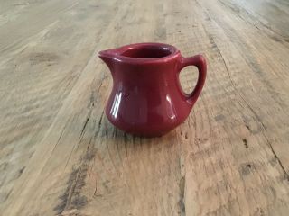 Vintage Hall Individual Creamer Syrup Restaurant Ware Berry Maroon 2.  5” Pitcher 2