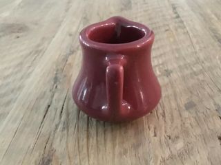 Vintage Hall Individual Creamer Syrup Restaurant Ware Berry Maroon 2.  5” Pitcher 4