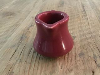Vintage Hall Individual Creamer Syrup Restaurant Ware Berry Maroon 2.  5” Pitcher 5