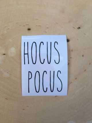Rae Dunn Inspired Hocus Pocus Decal Sticker Halloween 2” Tall Black