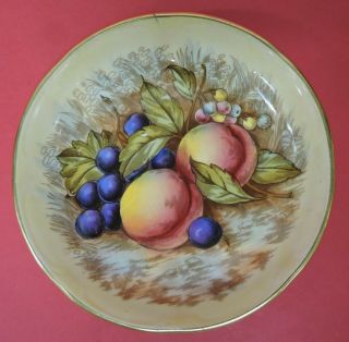 Aynsley Orchard Gold 4 3/8 " Trinket Dish/coaster - Gold Gilt - Signed D Jones - 2