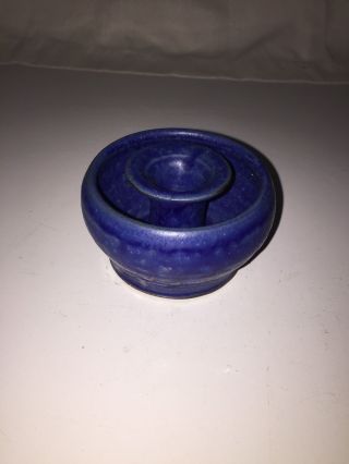 Blue Owen Nc Pottery Candle Holder