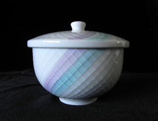 Shoei Japanese Porcelain Lidded Sugar Bowl Trinket Bowl