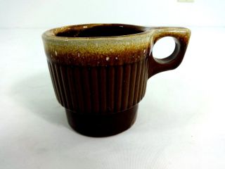 Vintage Western Monmouth Brown Drip Coffee Mug Cup Maple Leaf Usa