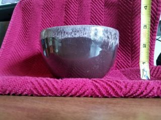 Vintage USA Brown Drip Stoneware Bowl J8 4