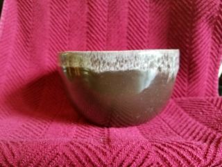 Vintage USA Brown Drip Stoneware Bowl J8 5