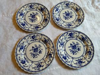 4 Johnson Brothers Indies Blue 6 - 1/4 " Bread And Butter Plates,  England