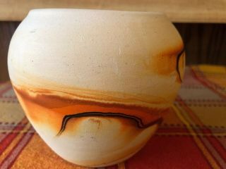 Orange & Black Nemadji Pottery Vase